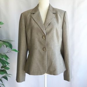Antonio Melani Blazer Size 12 Suit Jacket Gray/beige